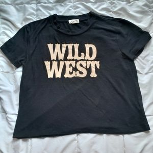 Wild West graphic cropped tee